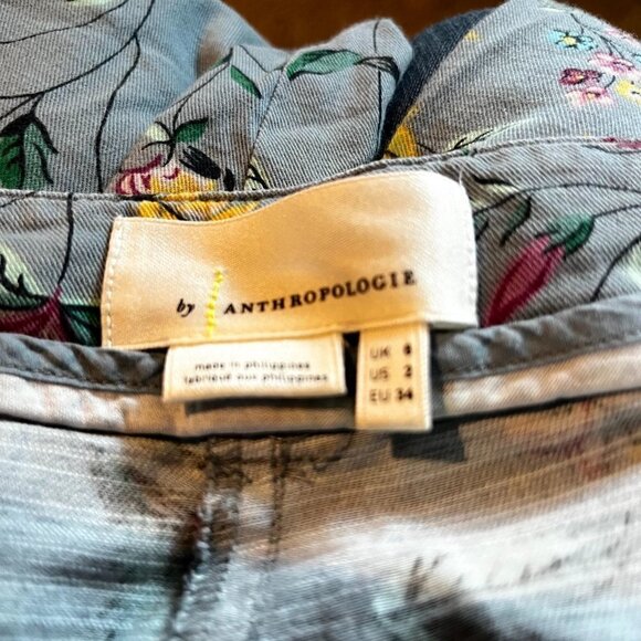 ANTHROPOLOGIE Floral Cargo Pants Jogger High Waist Snap Cuffs - Size 2 - Picture 9 of 10